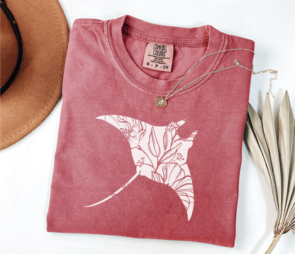 Floral Manta Ray Tee