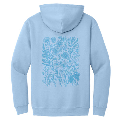 Blue Wildflower Hoodie