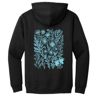 Blue Wildflower Hoodie