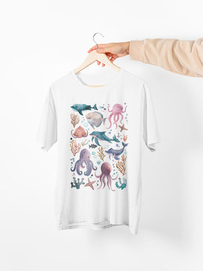 Undersea Cute Ocean Animals Tee