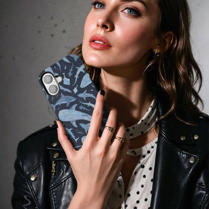 Blue Watercolor Whale Shark Case