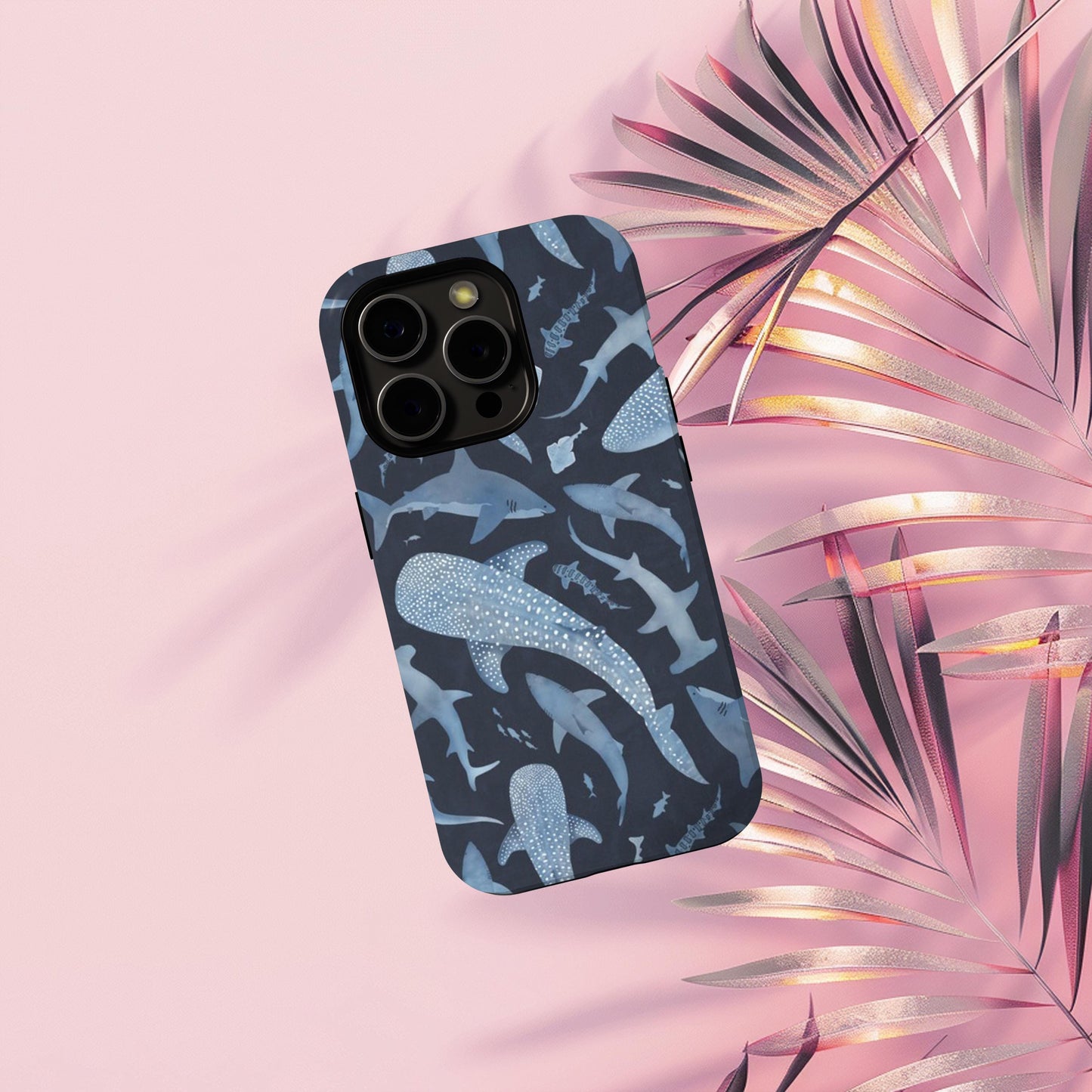 Blue Watercolor Whale Shark Case