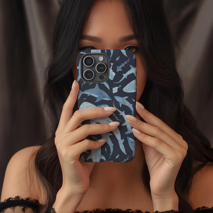 Blue Watercolor Whale Shark Case