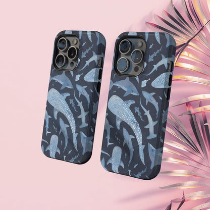 Blue Watercolor Whale Shark Case