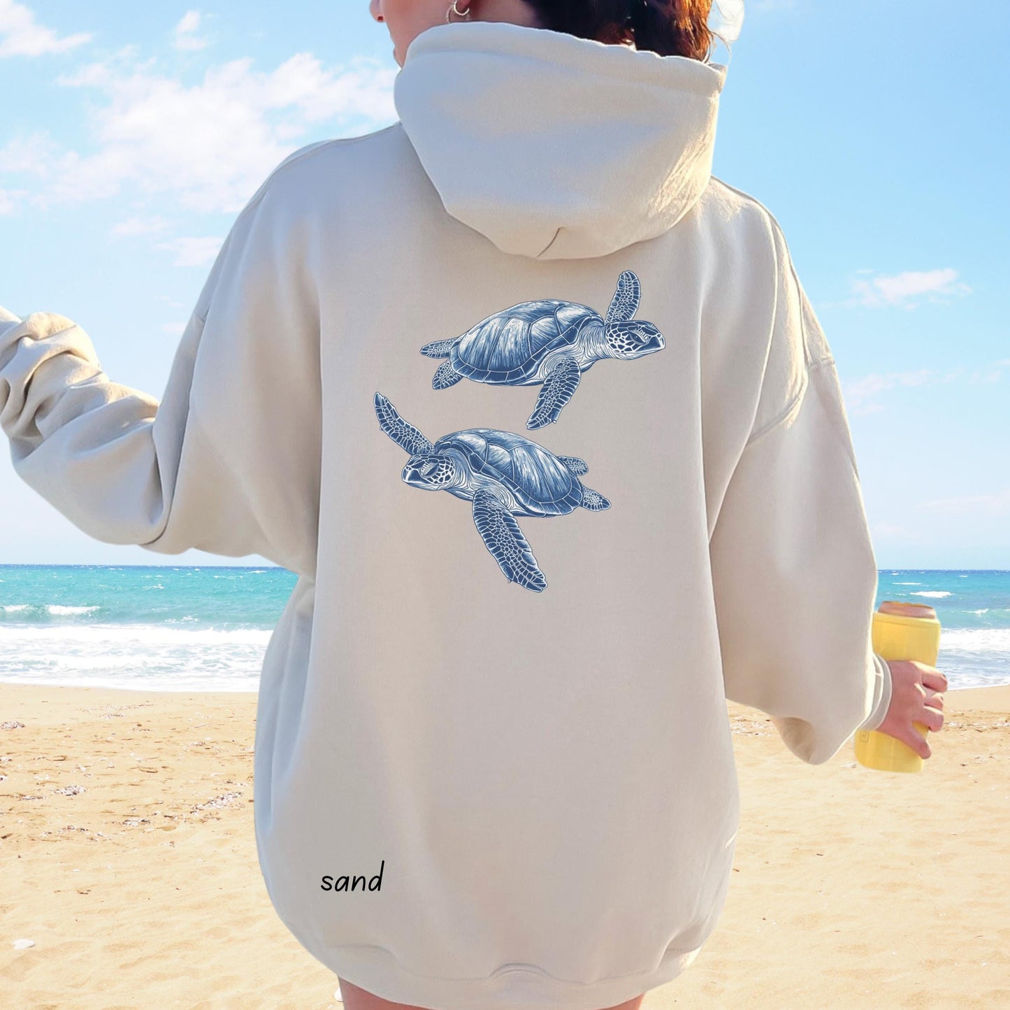 Sea Turtle Backprint Hoodie