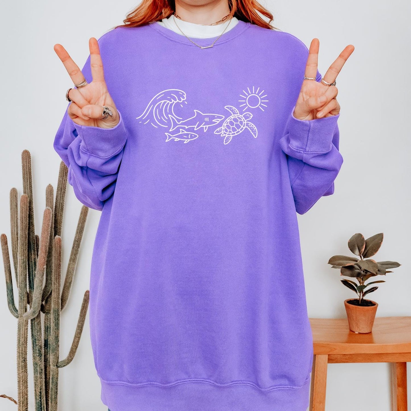 Ocean Turtle Shark Sweater