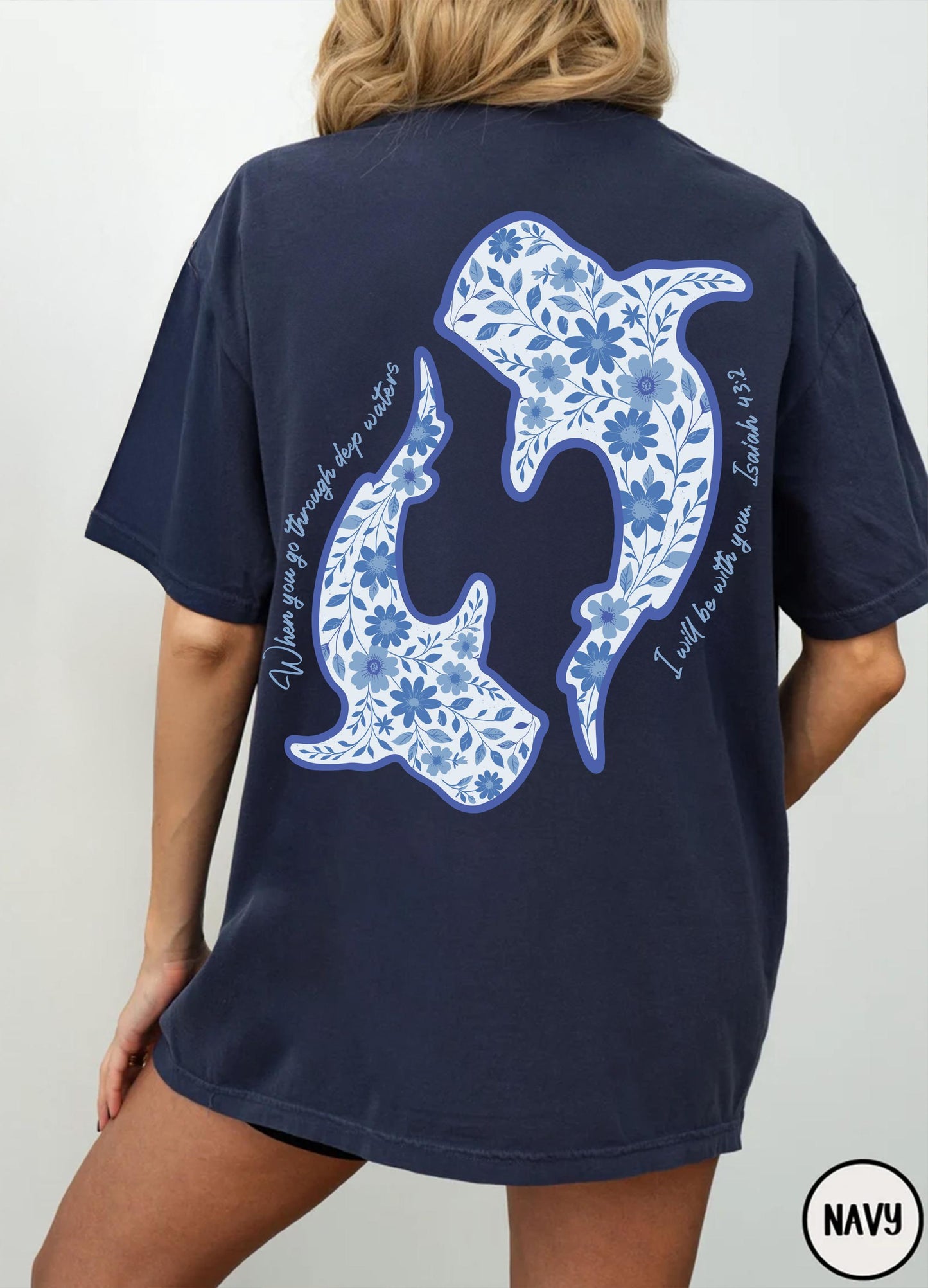 Whale Shark Floral Hoodie