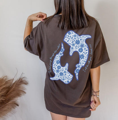 Whale Shark Floral Hoodie