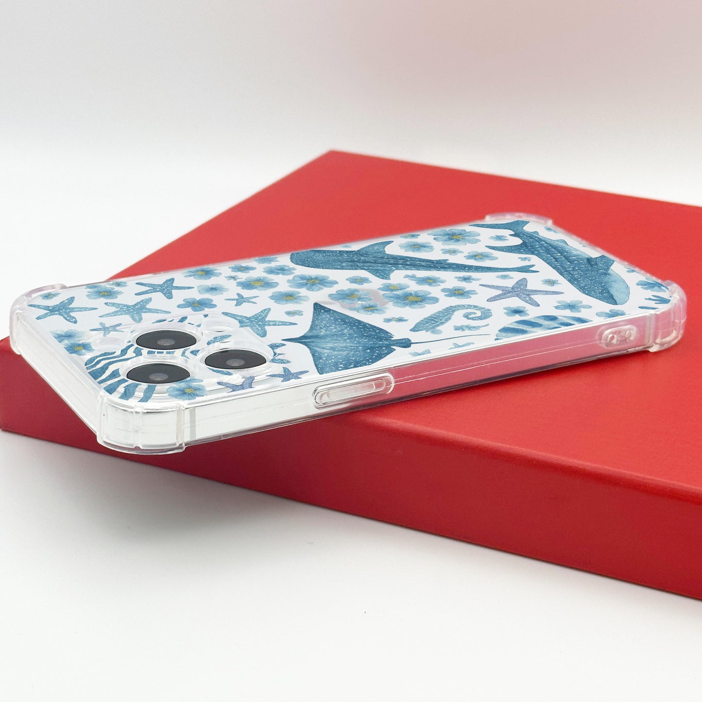 Blue Foral Beach Case