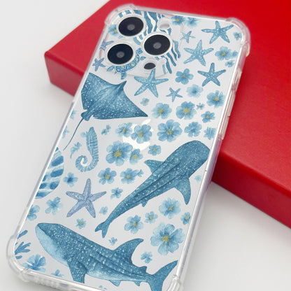 Blue Foral Beach Case