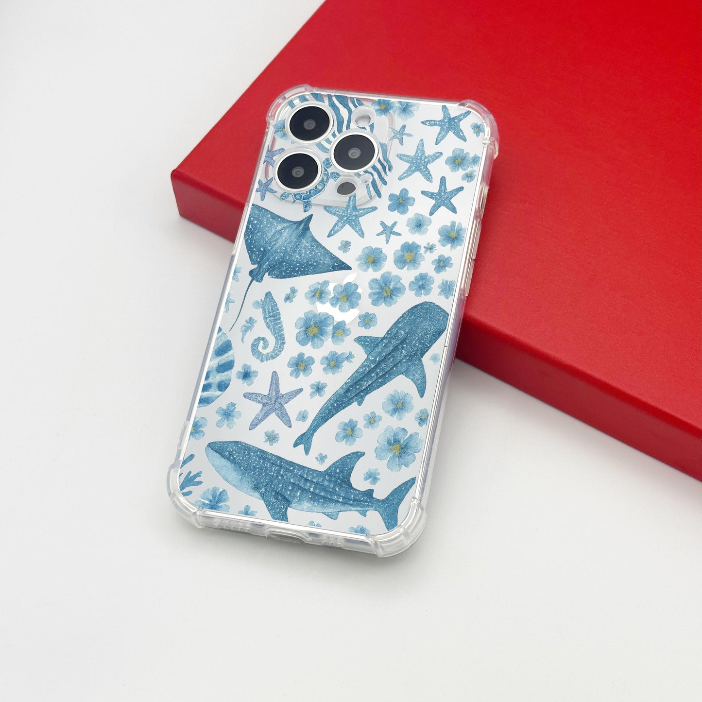 Blue Foral Beach Case