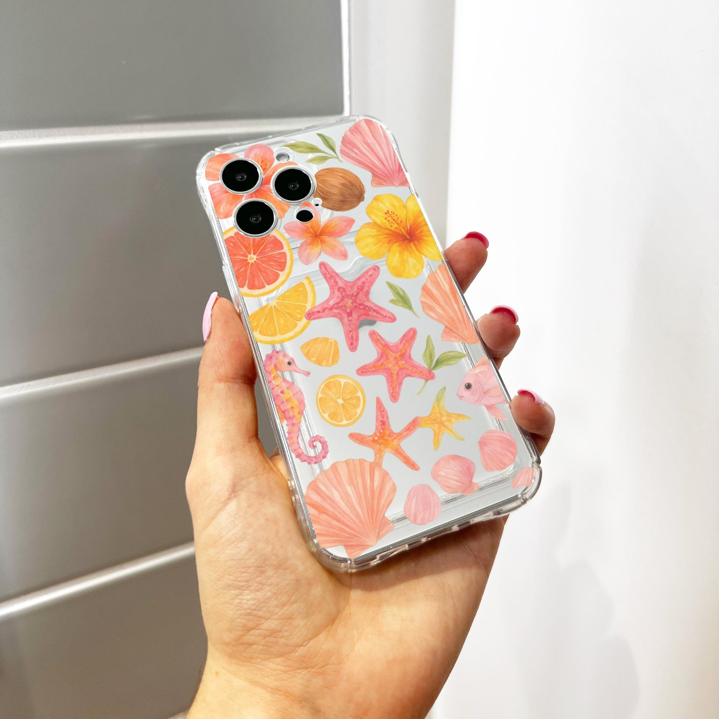 Hibiscus Flower Shell Case