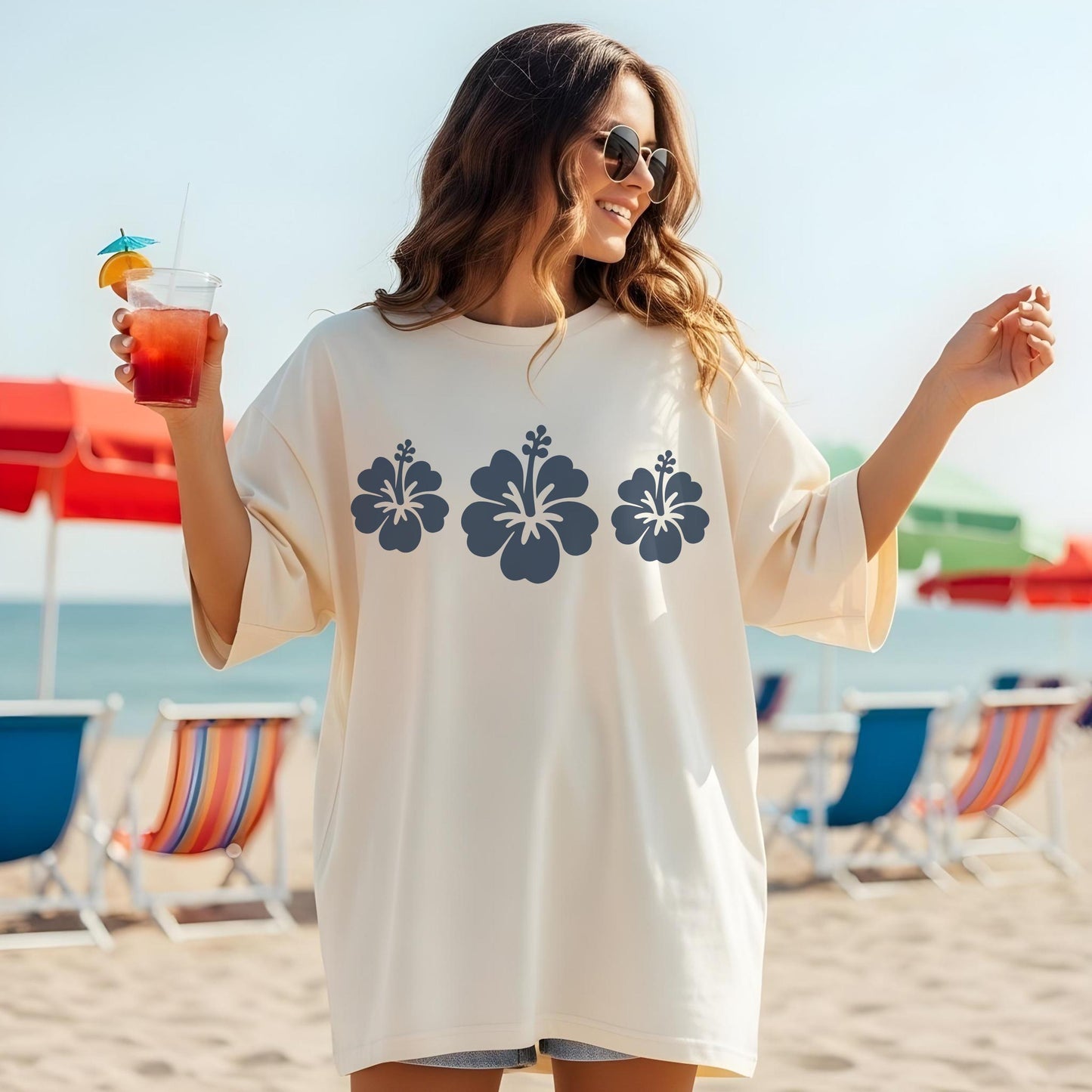 Hibiscus Flower Tee V5