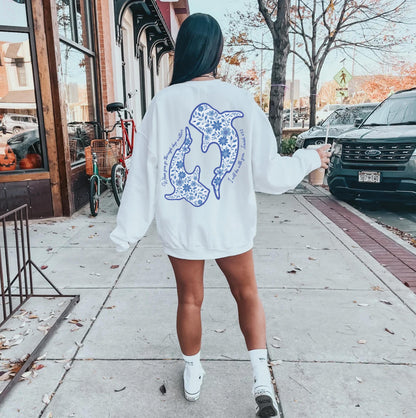 Whale Shark Floral Hoodie