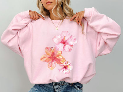 Hibiscus Flower Sweater