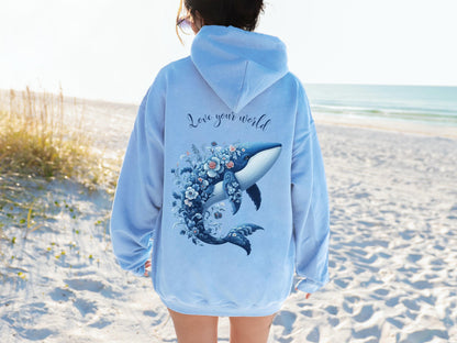 Love Your World Whale Hoodie