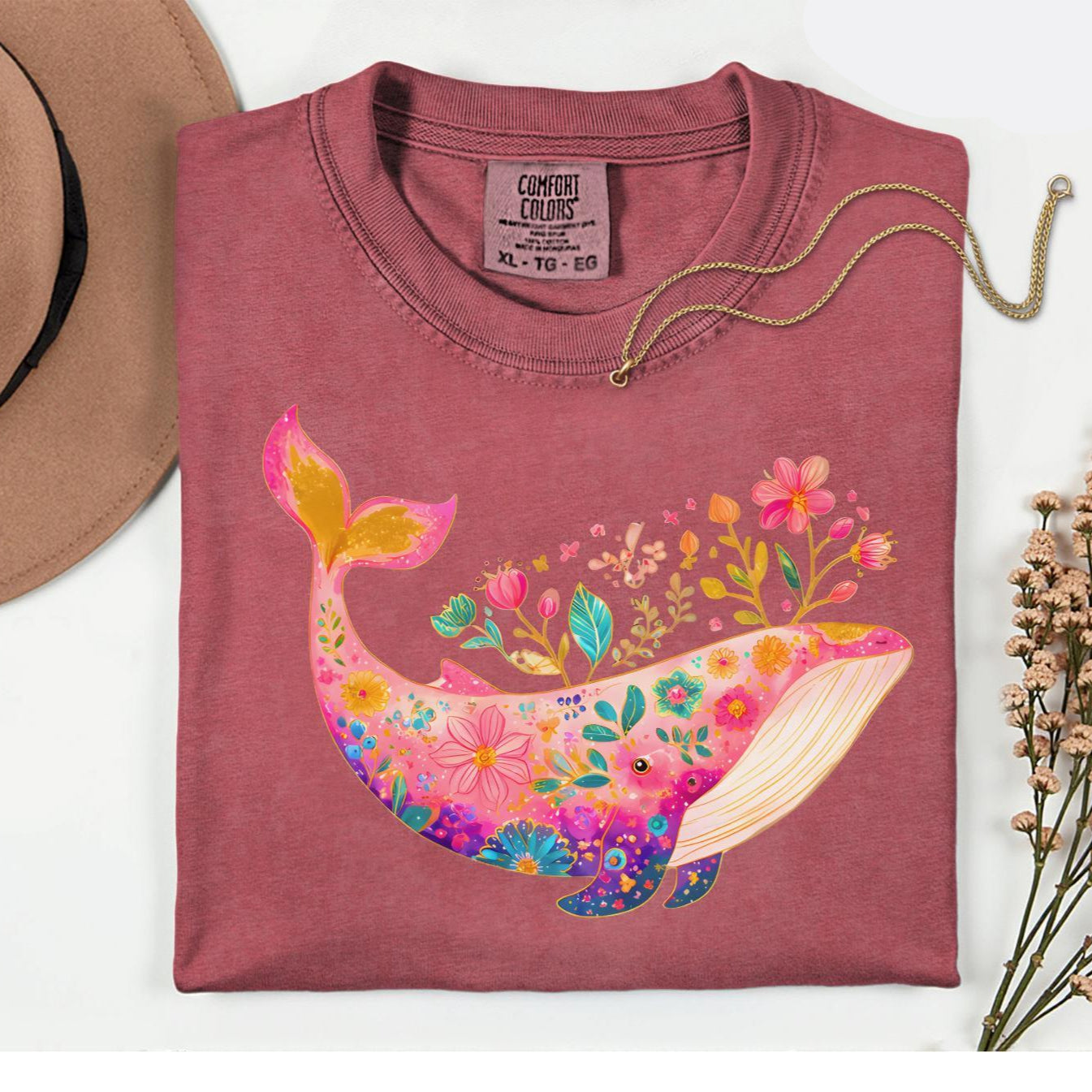 Floral Whale Tee