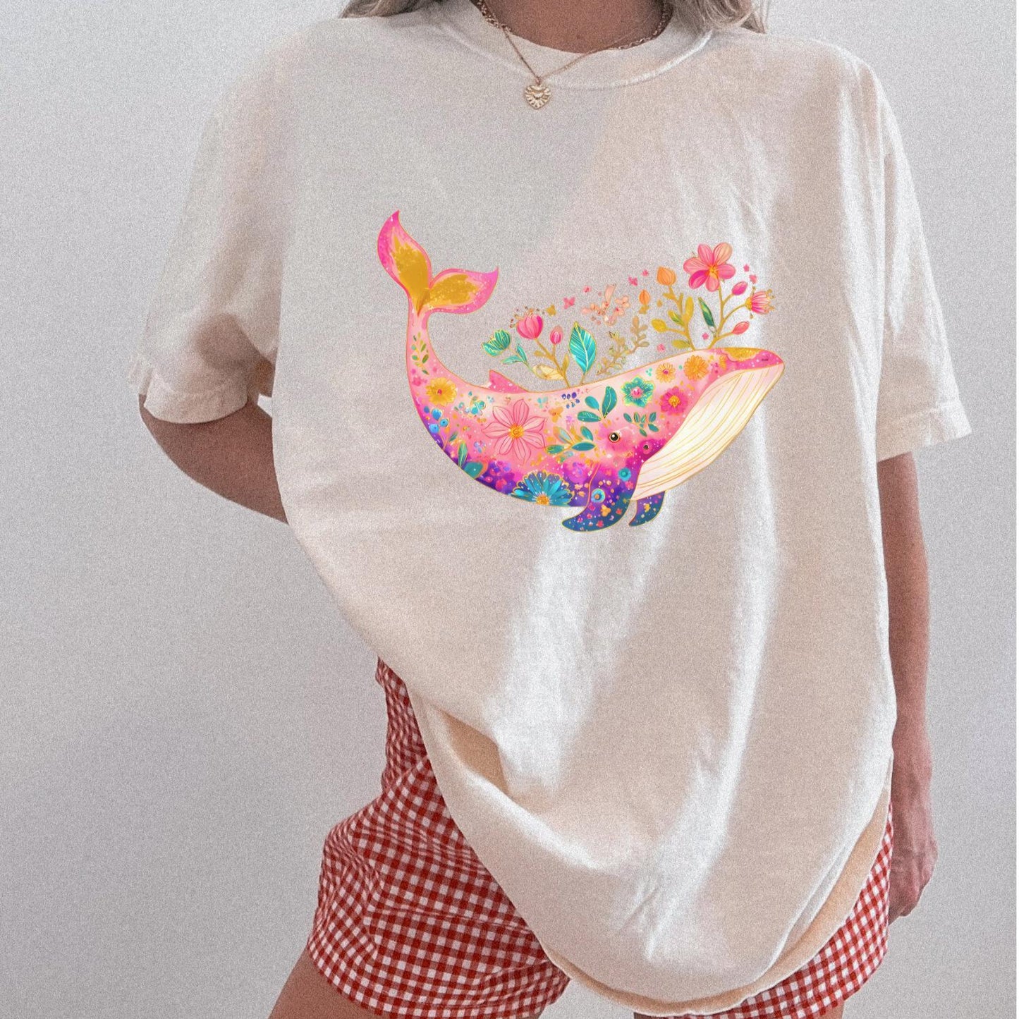 Floral Whale Tee
