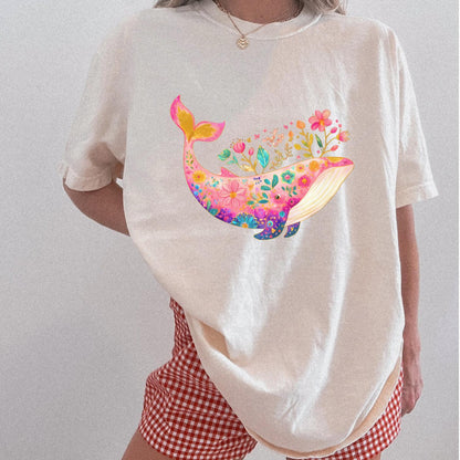 Floral Whale Tee