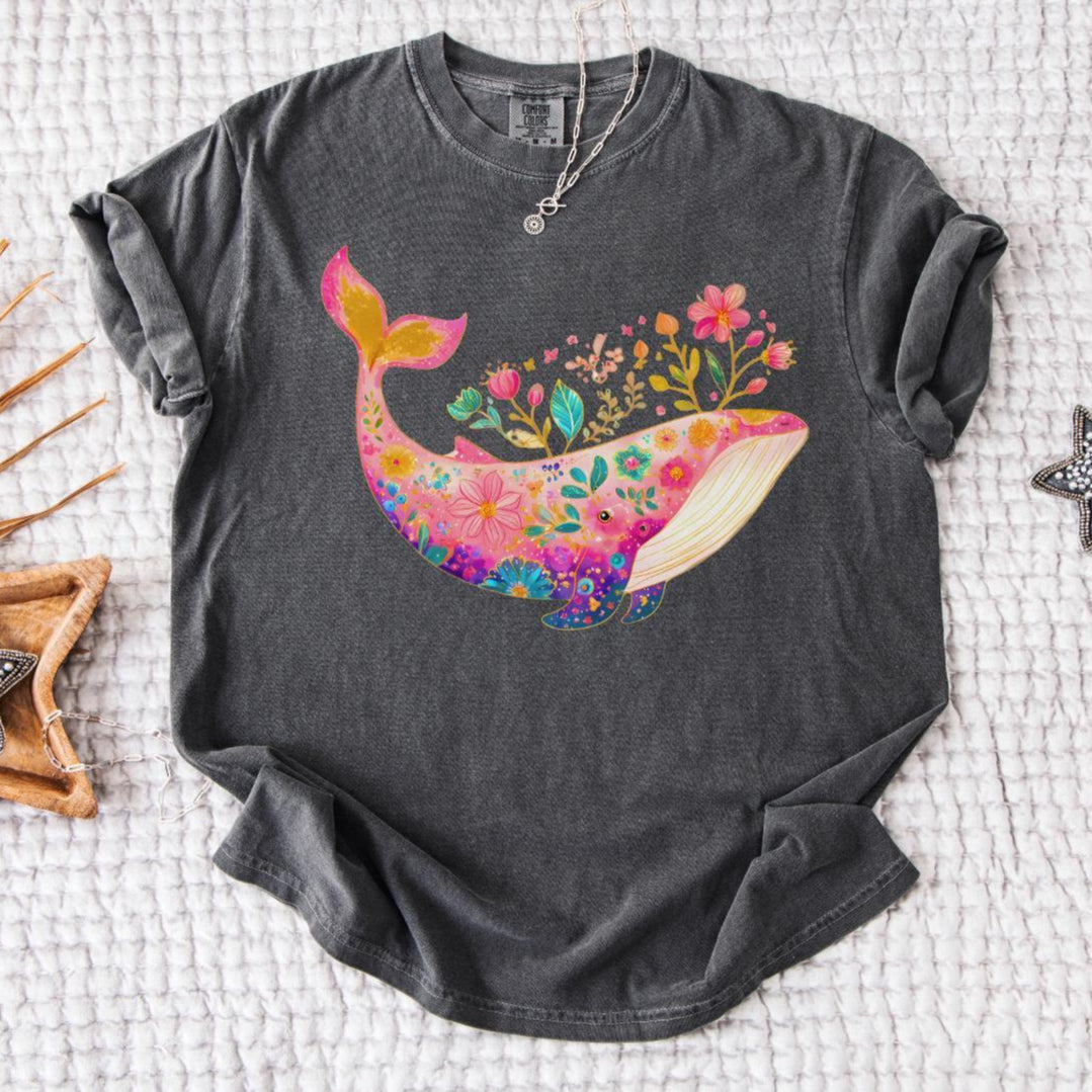 Floral Whale Tee