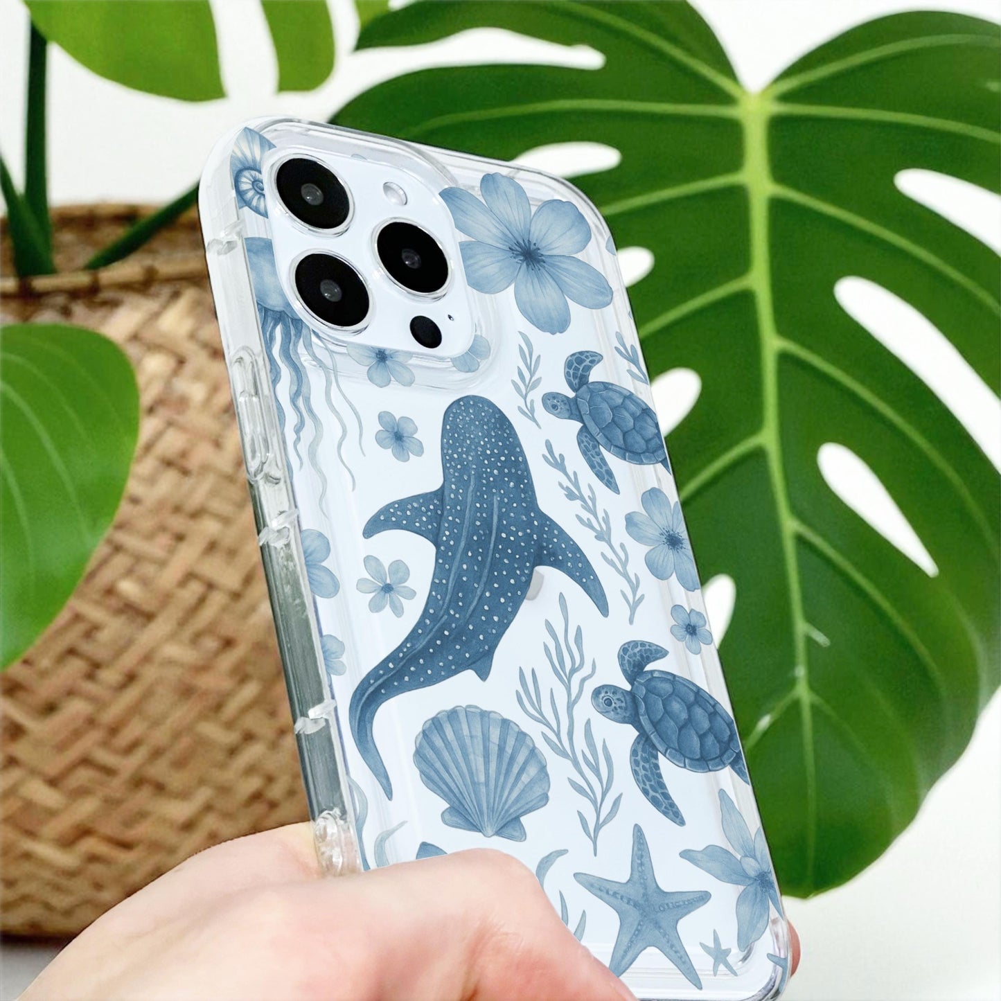 Blue Shark Turtle Shell Case