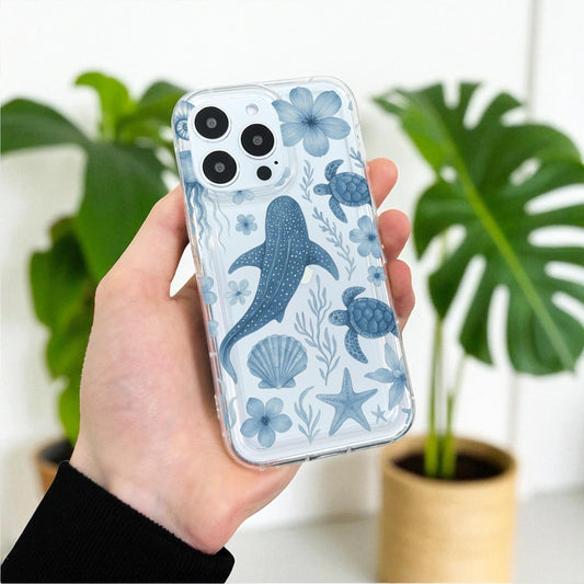 Blue Shark Turtle Shell Case V1