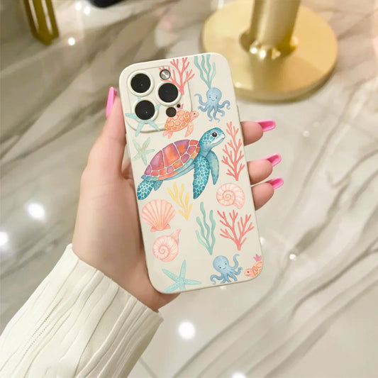 Turtle Shell Sea Life Starfish Beige Case
