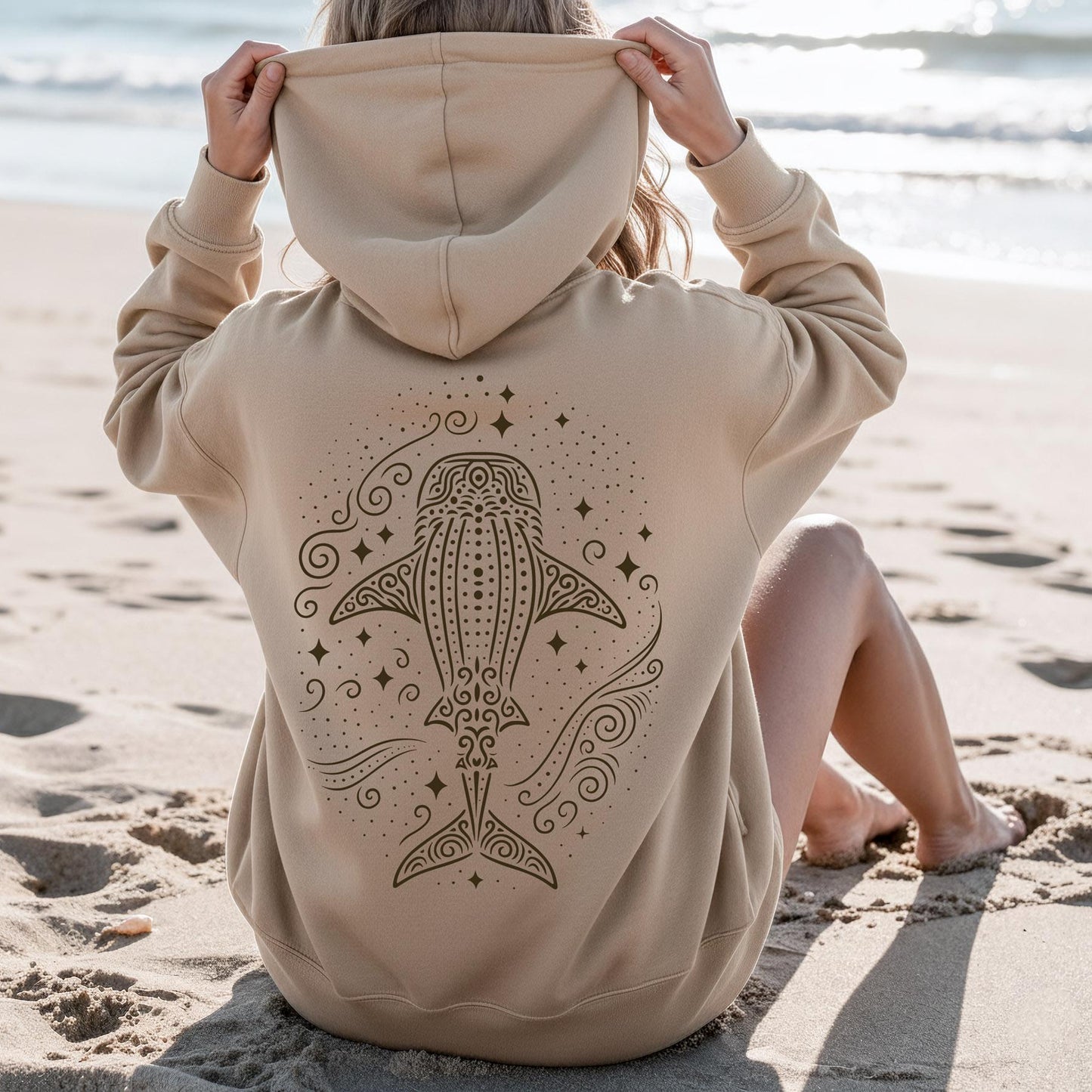 Whale Shark Pattern Hoodie