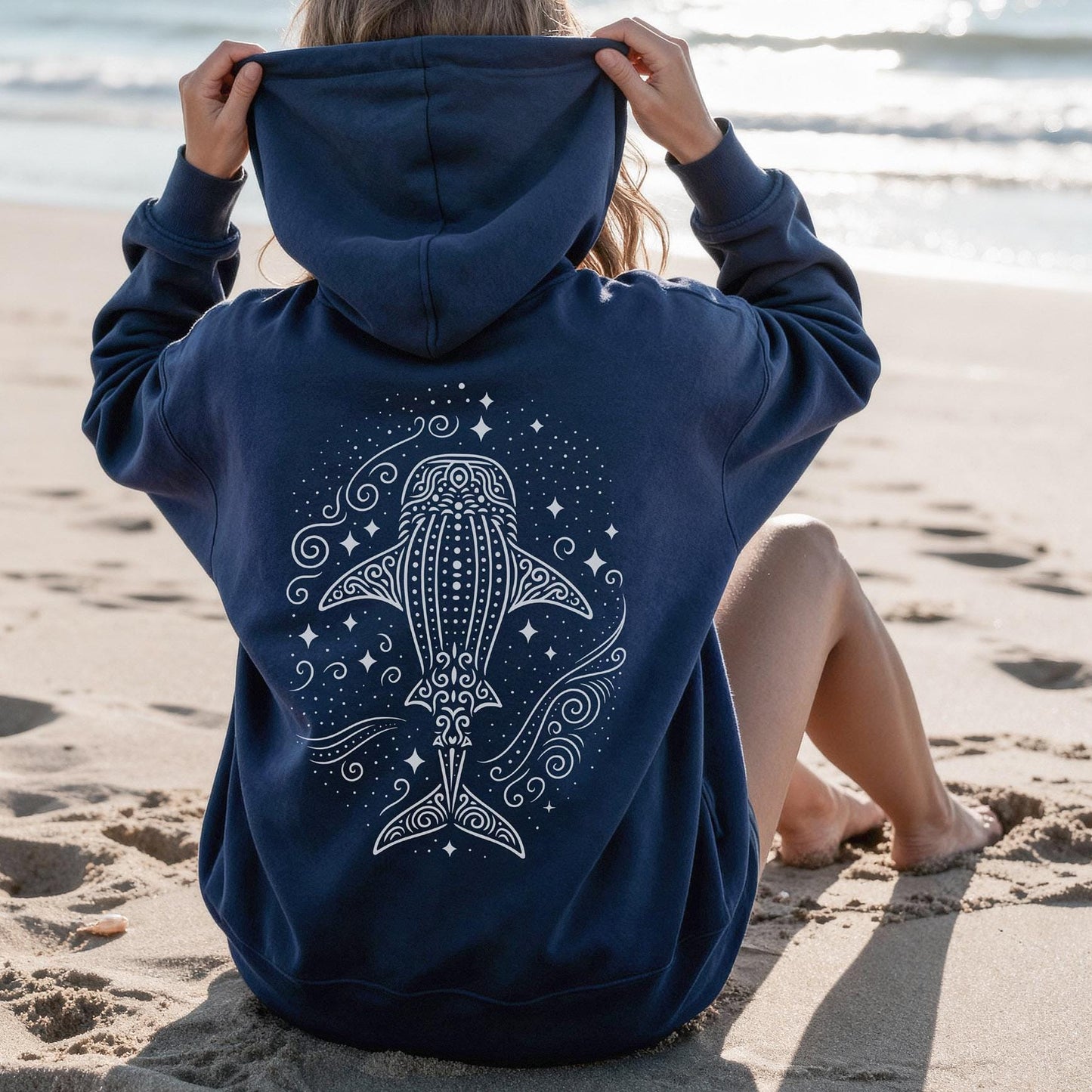 Whale Shark Pattern Hoodie