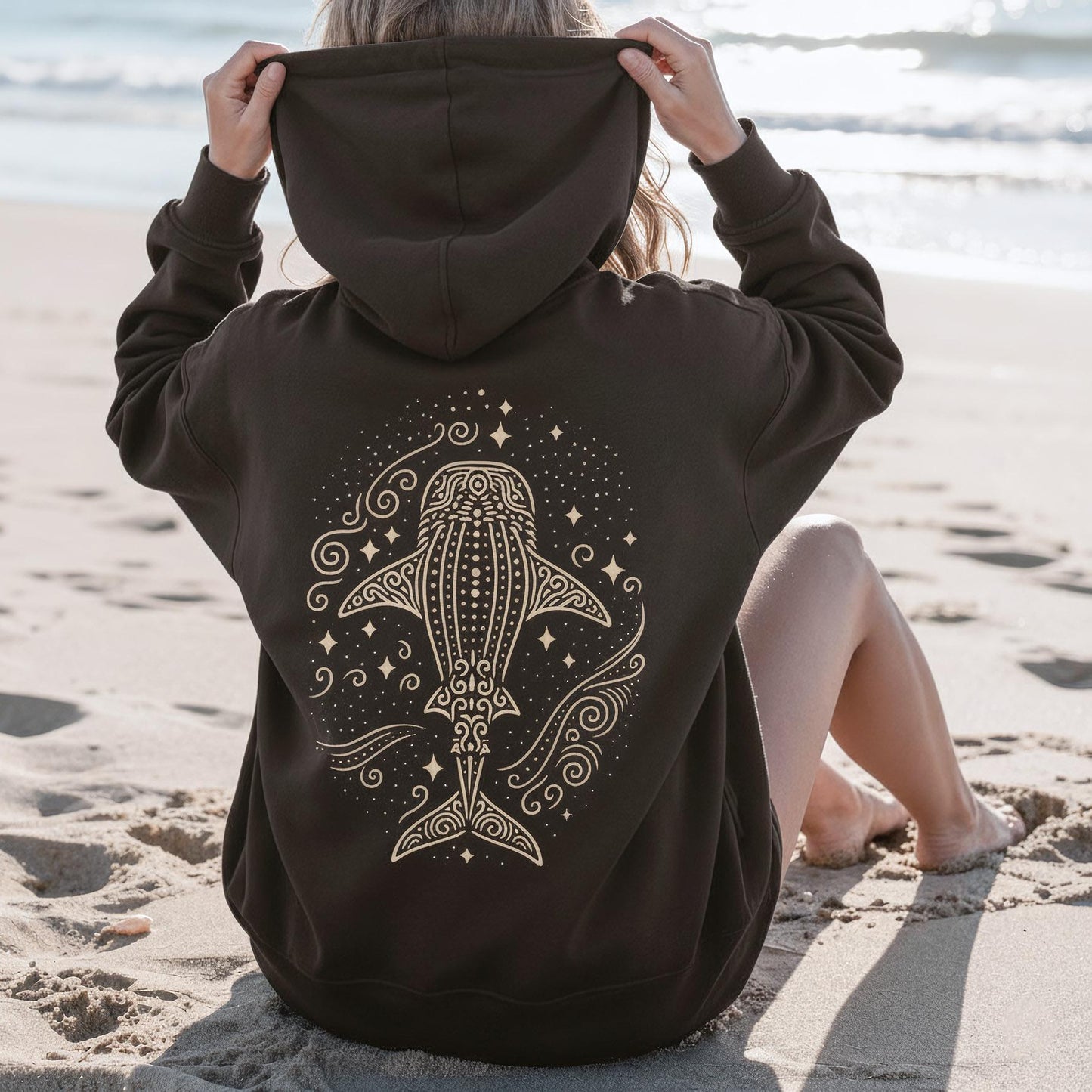Whale Shark Pattern Hoodie