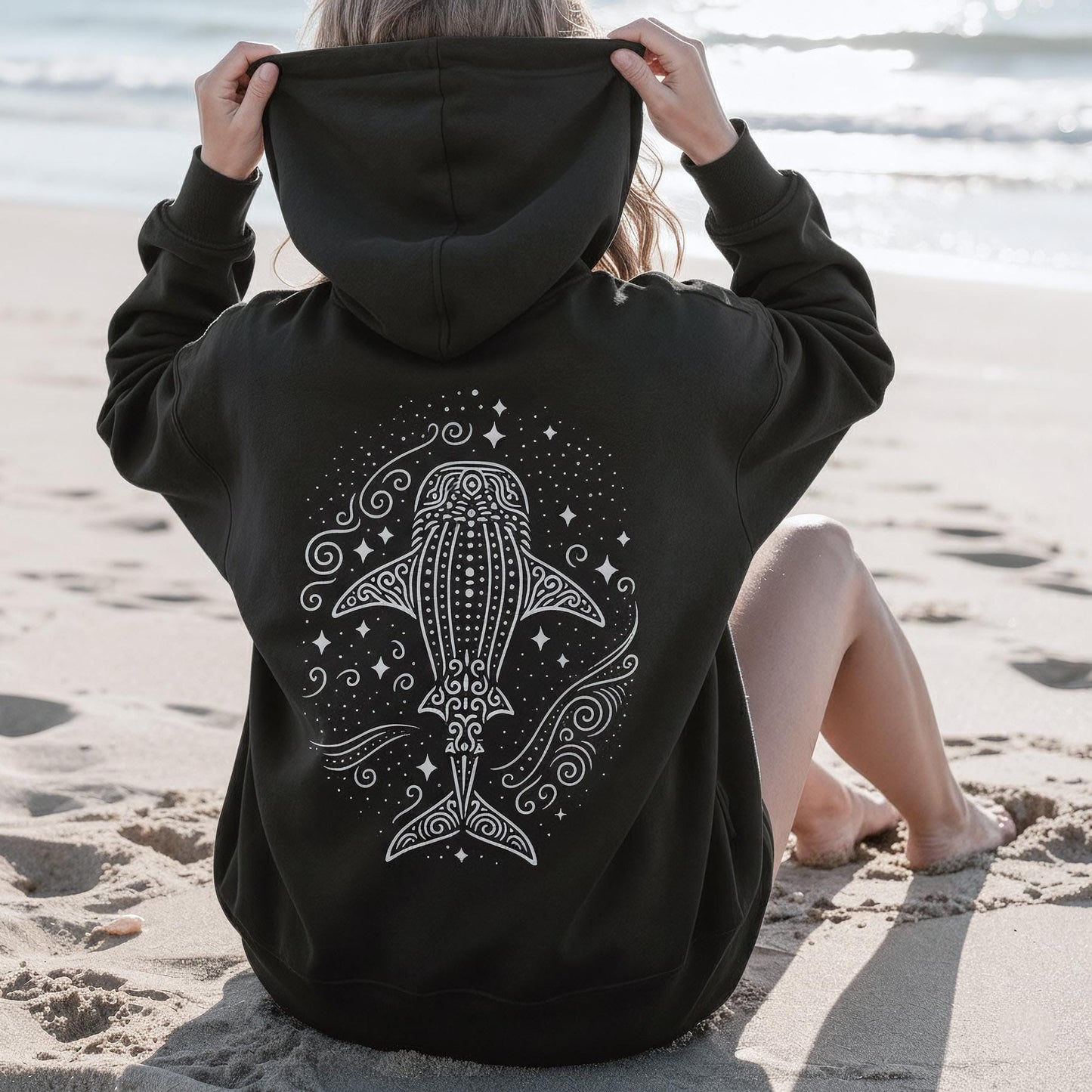 Whale Shark Pattern Hoodie