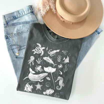 Sea Animals 90s Style T-Shirt V
