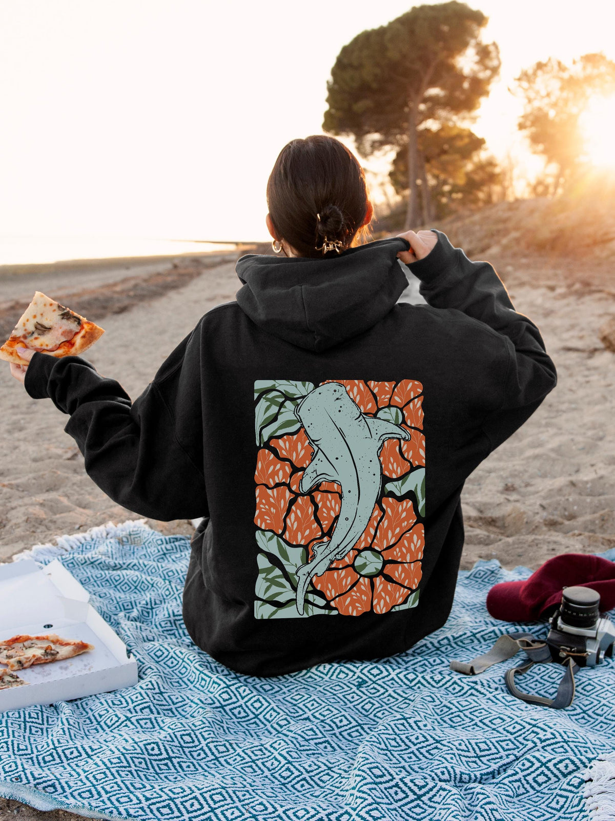 Boho Whale Shark Hoodie