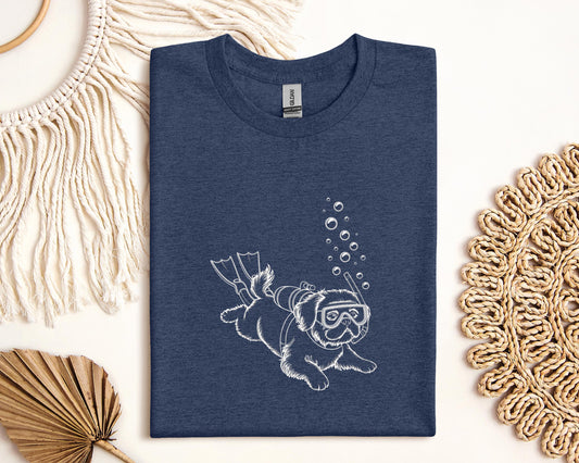 Shih Tzu Scuba Diving T-Shirt
