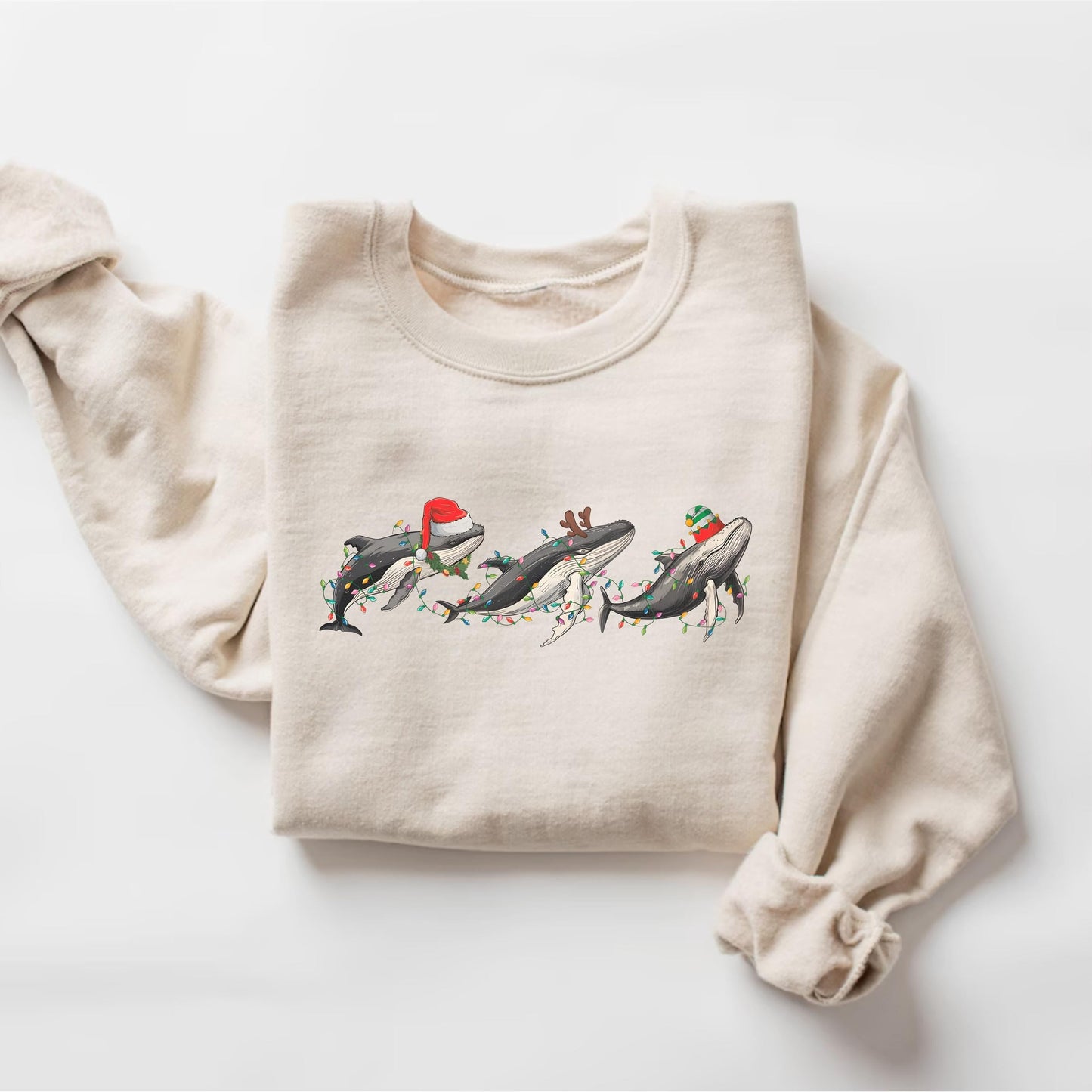 Christmas Whale Sweatshirt V6