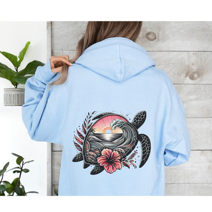 Sea Turtle Hibiscus Hoodie