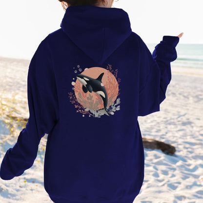 Orca Whale Graphic Hoodie V12
