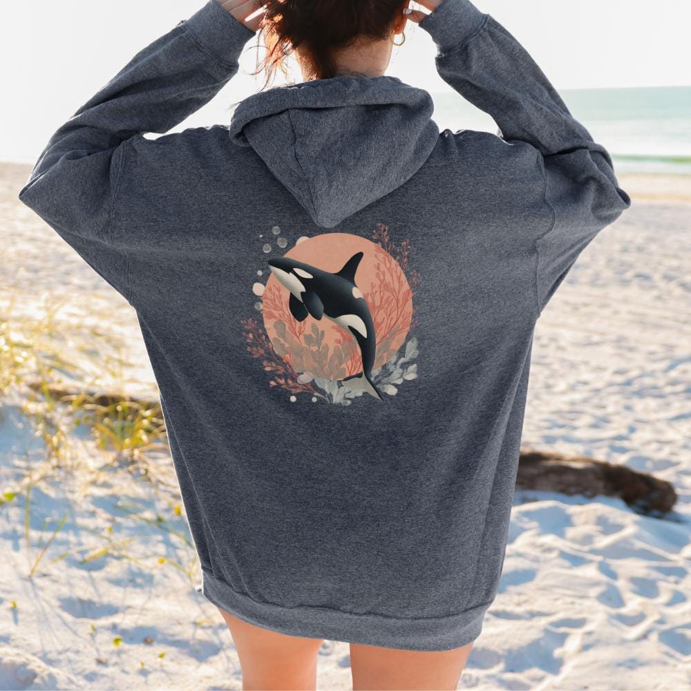 Orca Whale Graphic Hoodie V12