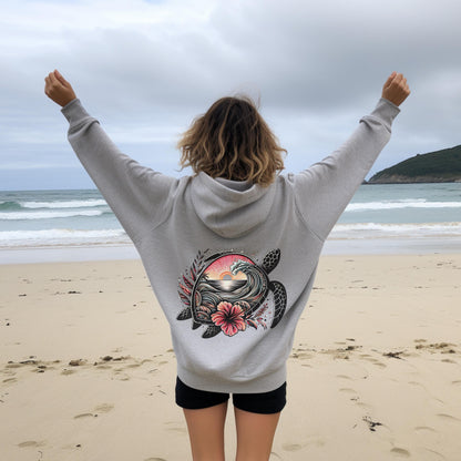 Sea Turtle Hibiscus Hoodie