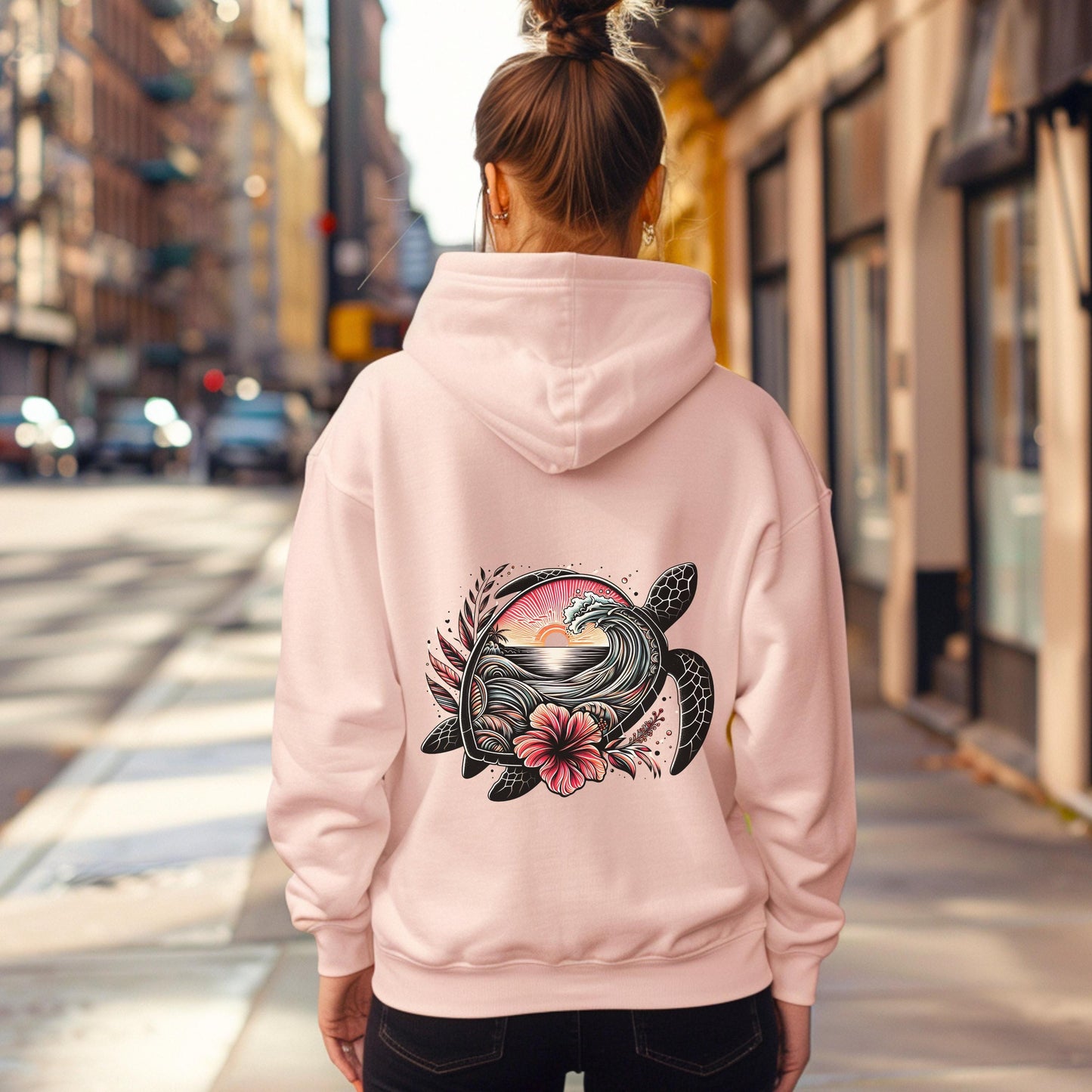Sea Turtle Hibiscus Hoodie
