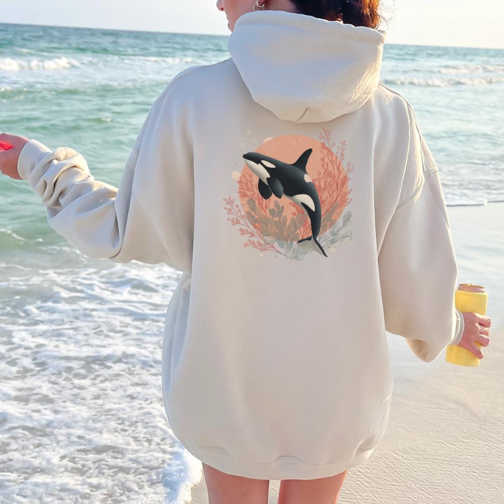 Orca Whale Graphic Hoodie V12
