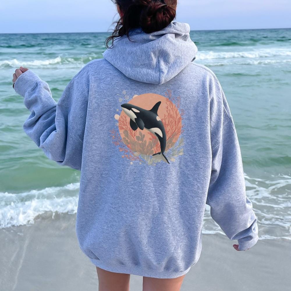 Orca Whale Graphic Hoodie V12