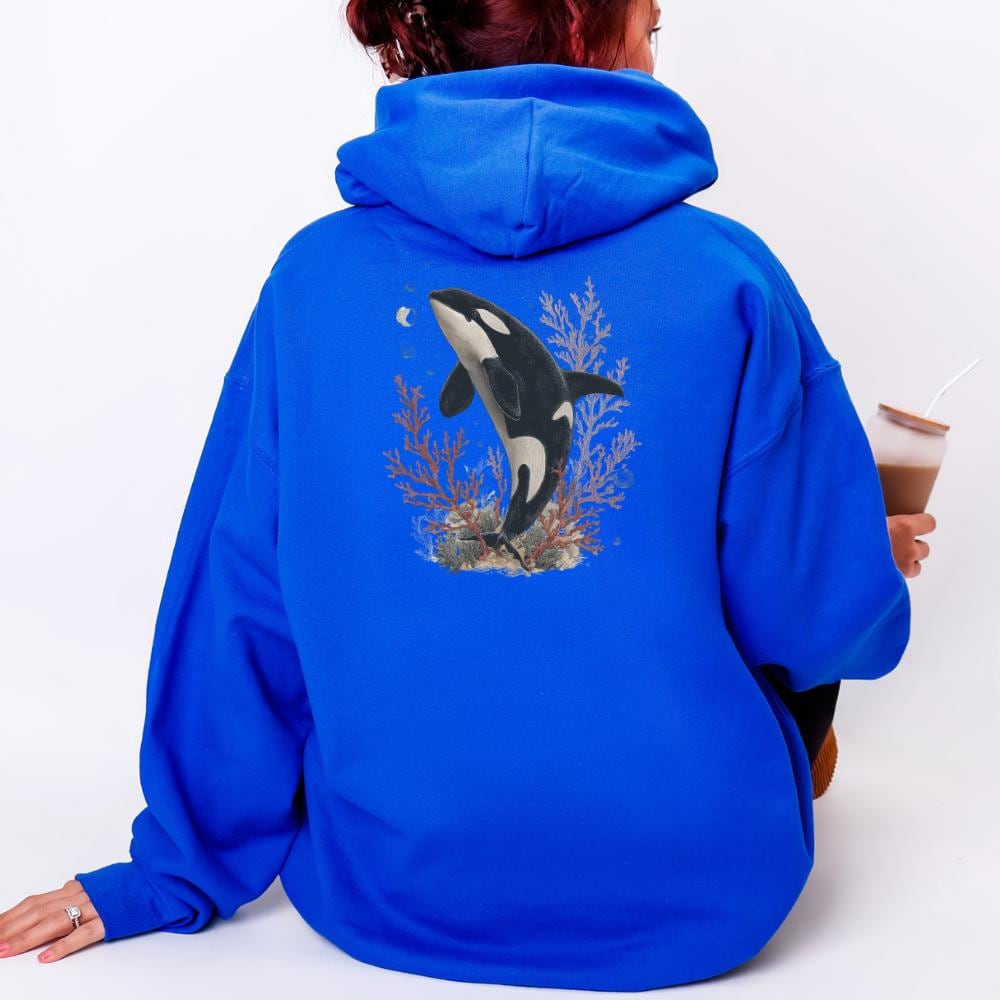 Orca Whale Ocean Graphic Hoodie