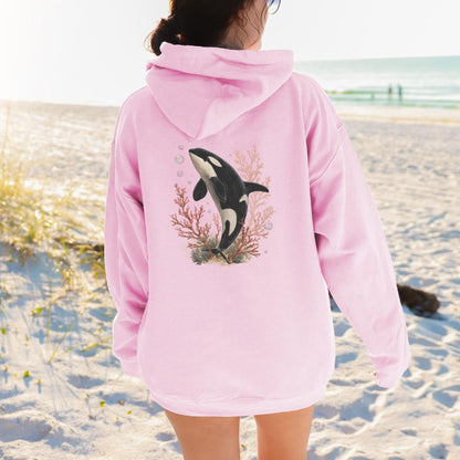 Orca Whale Ocean Graphic Hoodie