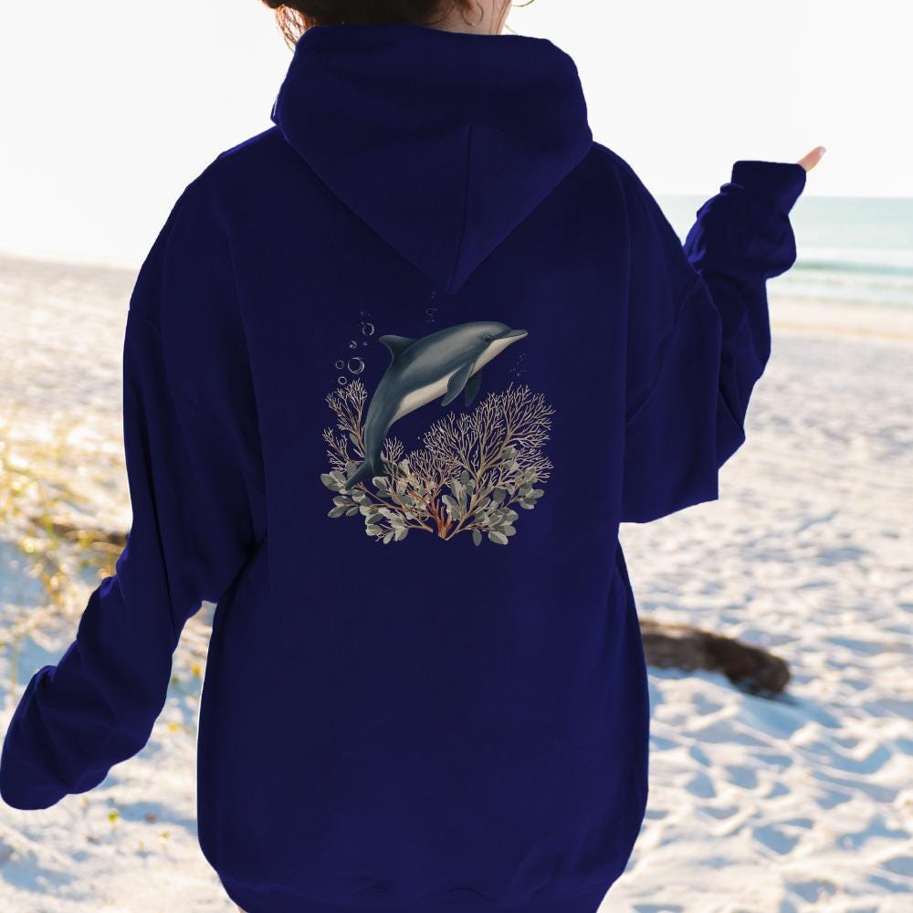 Dolphin Ocean Graphic Hoodie