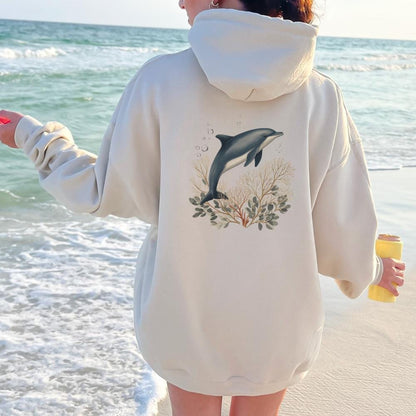 Dolphin Ocean Graphic Hoodie