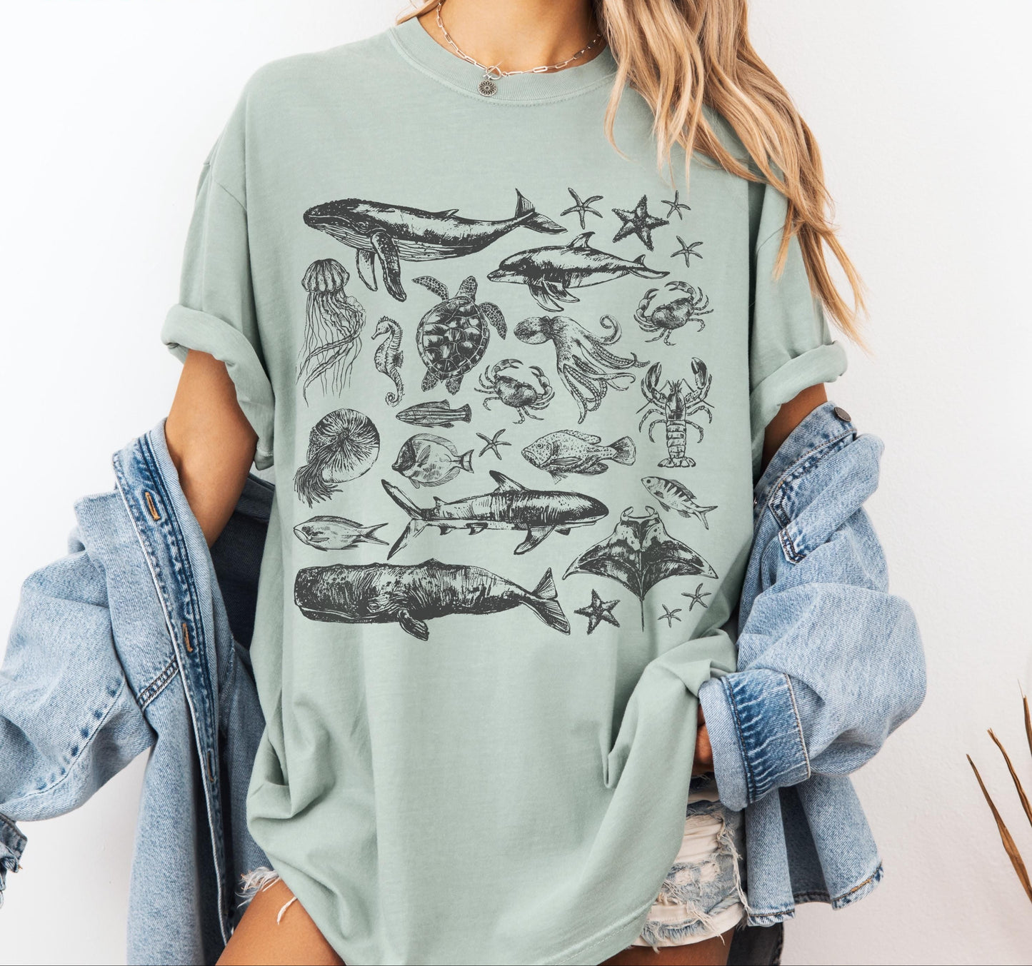 Sea Animals Doodle Shirt