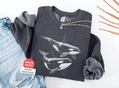 Orca Whale Sweatshirt V4