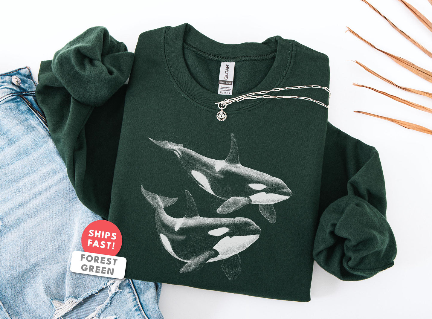 Orca Whale Sweatshirt V4