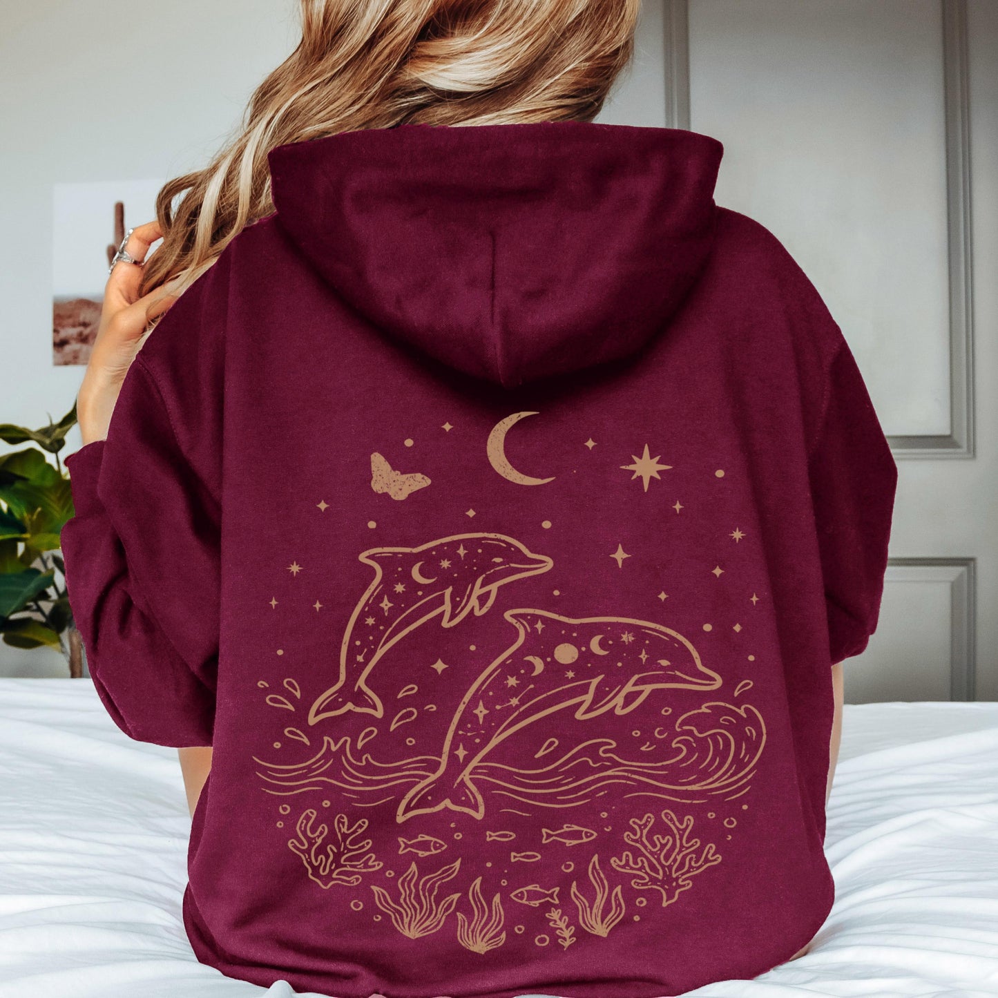 Celestial Dolphins Hoodie